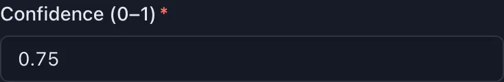 A number input showing 0.75.